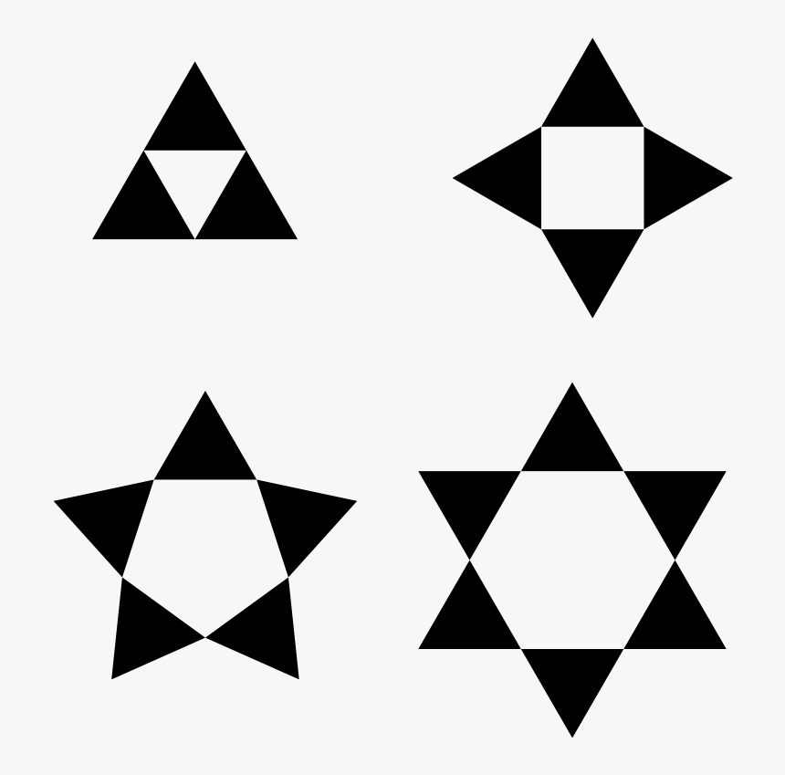 Polygons From Triangles Svg Clip Arts - Estrela De Davi Vetor, HD Png Download, Free Download