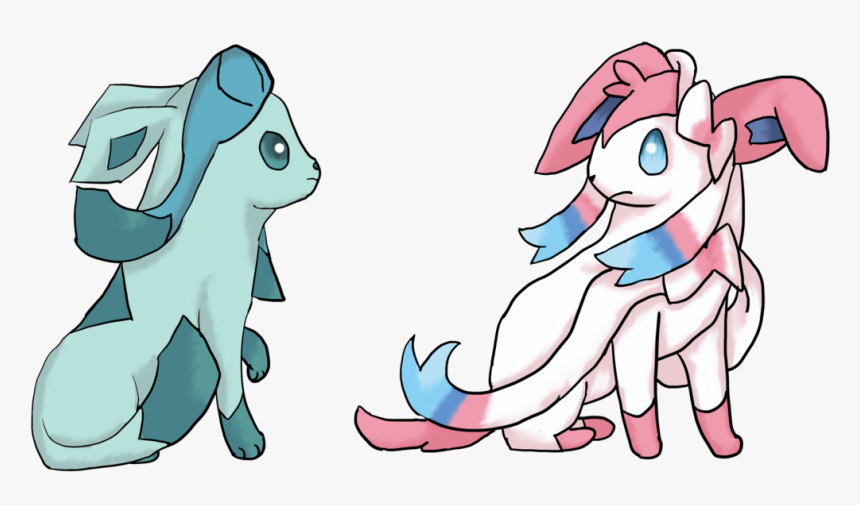 Pokemon Eevee Evolutions Sylveon Clip Art Clipart - Glaceon Sylveon Pokemon Eevee, HD Png Download, Free Download