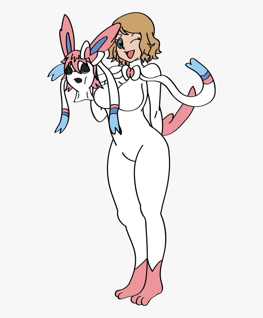 Serena Into Anthro Sylveon - Anthro Sylveon, HD Png Download, Free Download