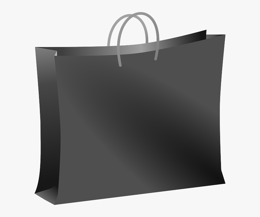 Carryout Bag, Carrier Bag, Shopping Bag, Carry-all - Black Shopping Bags Clipart, HD Png Download, Free Download