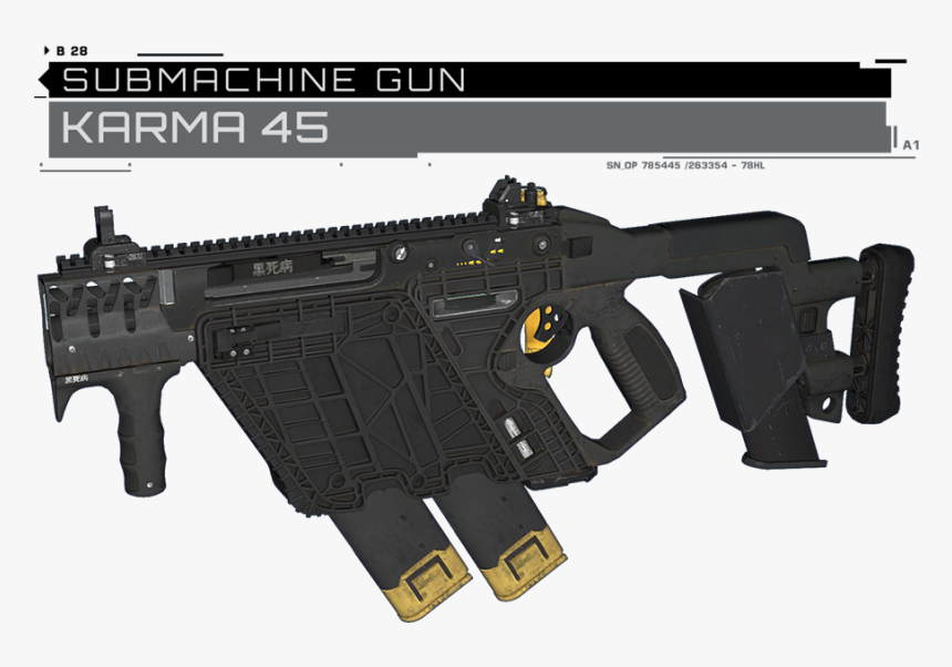 Replaces Submachine Gun With Karma 45 From Call Of - Call Of Duty Infinite Warfare Karma 45, HD Png Download, Free Download