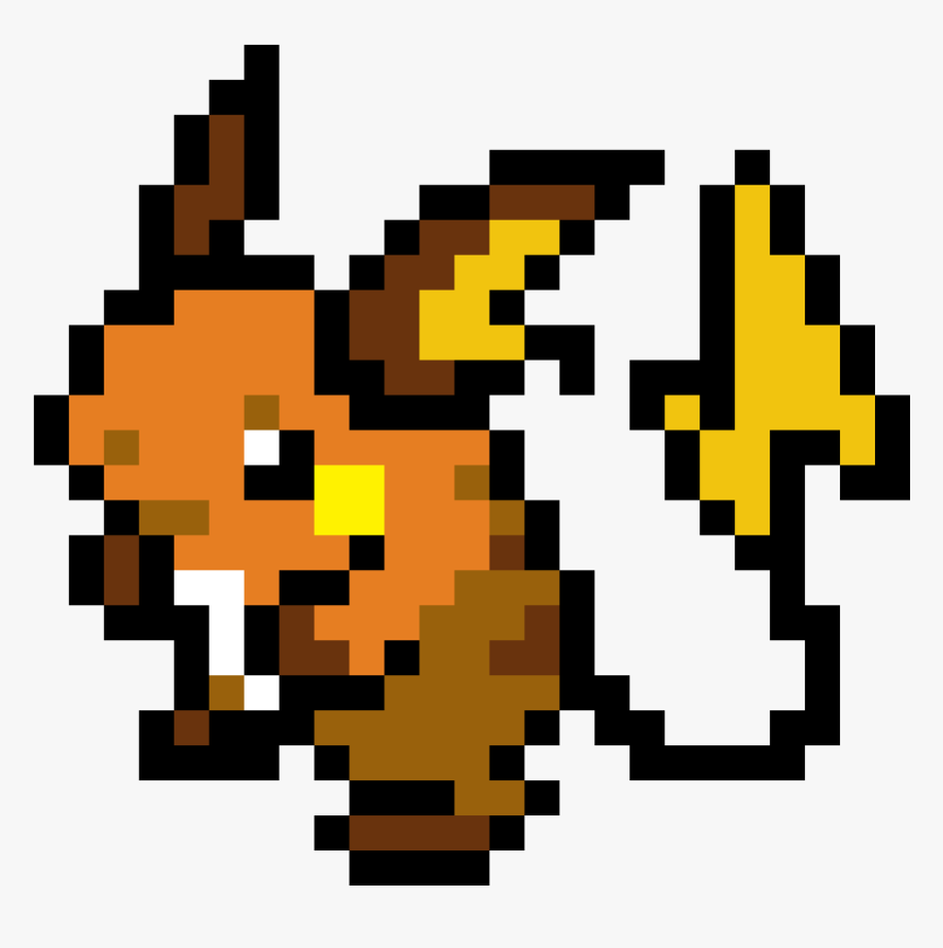 Pokemon Raichu In Pixel Art, HD Png Download, Free Download