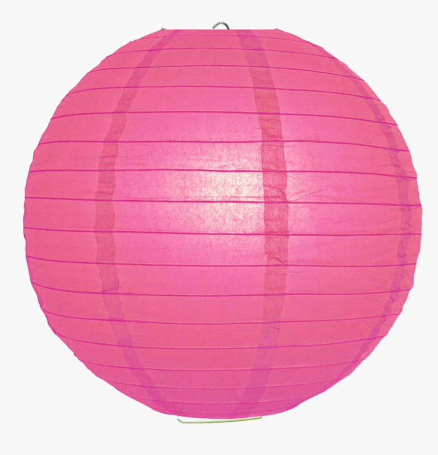 Hot Pink Round Paper Lanterns - Pink Paper Lantern Clipart, HD Png Download, Free Download