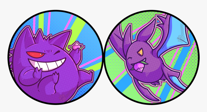 Pokemon Icon Gengar And Crobat - Crobat And Gengar, HD Png Download, Free Download