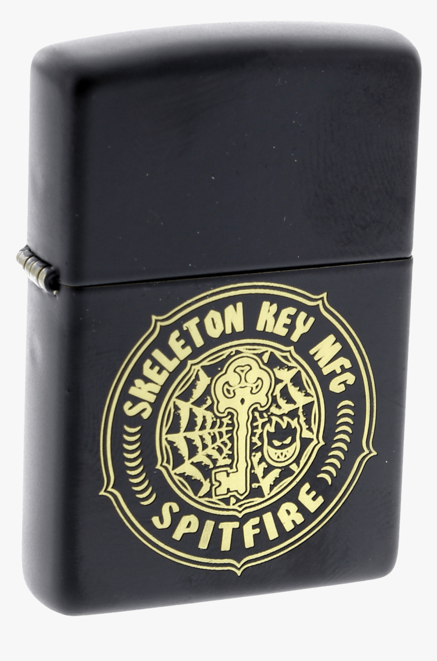 Spitfire Skeleton Key Zippo Lighter Blk/gold - Emblem, HD Png Download, Free Download