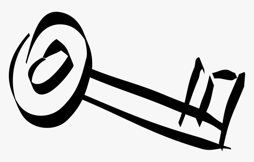 Vector Illustration Of Skeleton Security Key Opens, HD Png Download, Free Download