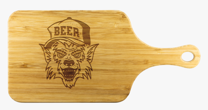 Werewolf Beer Hat Wooden Cutting Board With Handle - Plywood, HD Png Download, Free Download