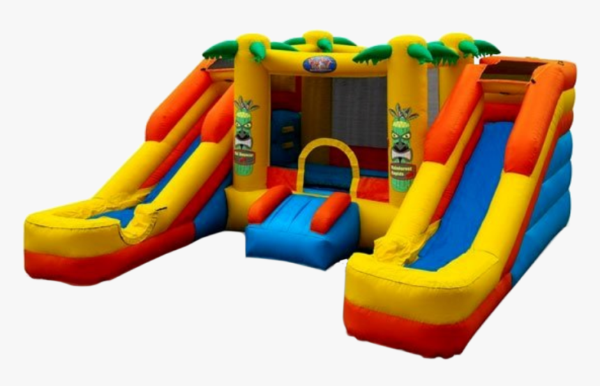 Two Slide Option And Center Fun House - Inflatable Combo, HD Png Download, Free Download