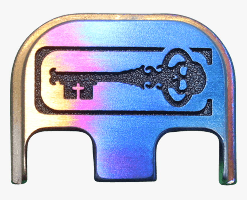 Skeleton Key Titanium Flame Anodized Finish Back Plate - Elephant, HD Png Download, Free Download
