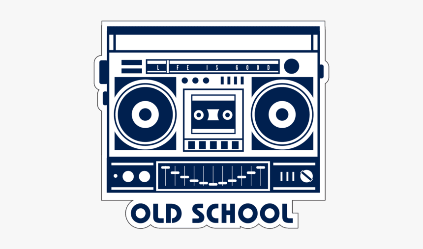 Old School Boombox Small Die Cut Decal - Old School Sticker, HD Png Download, Free Download