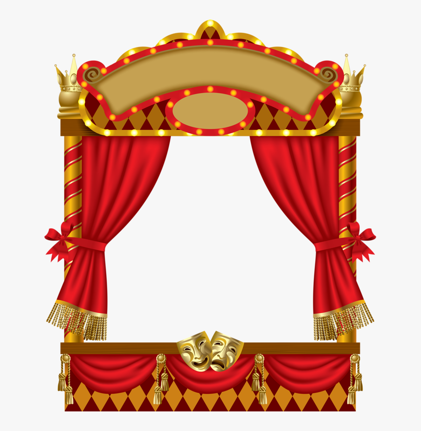 Transparent Gold Curtains Png - Puppet Stage, Png Download, Free Download