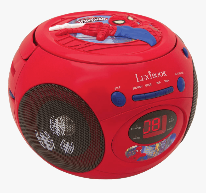 Red Spider Man Mini Boombox - Cd Player, HD Png Download, Free Download
