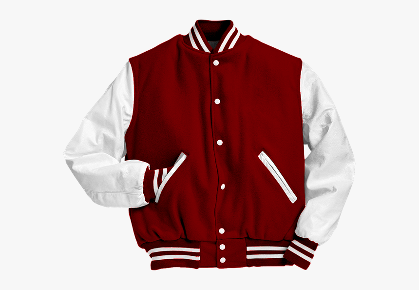 Leather Varsity Jacket - Varsity Jacket Maroon, HD Png Download, Free Download