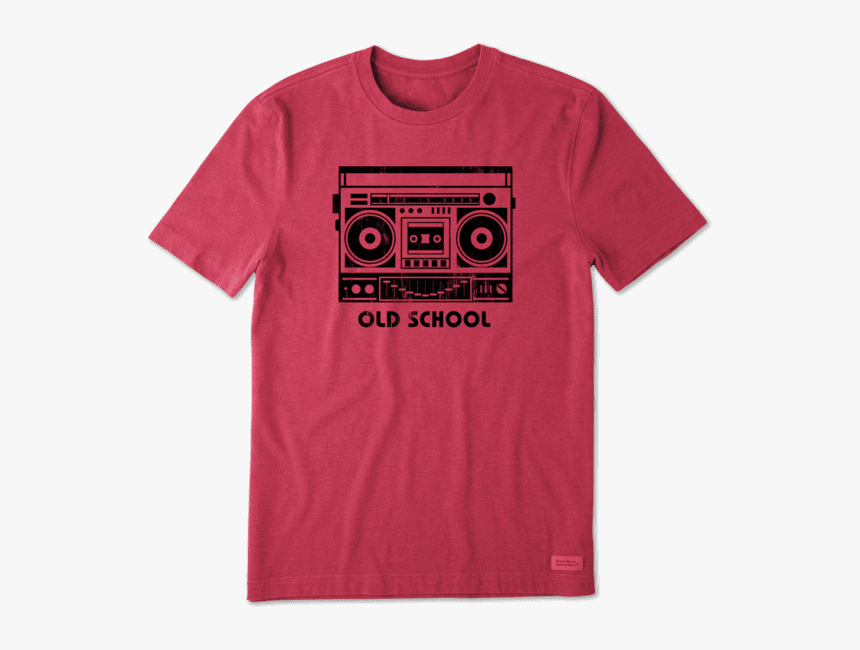 Men"s Old School Boombox Crusher Tee - Mens Life Is Good Shirts, HD Png Download, Free Download