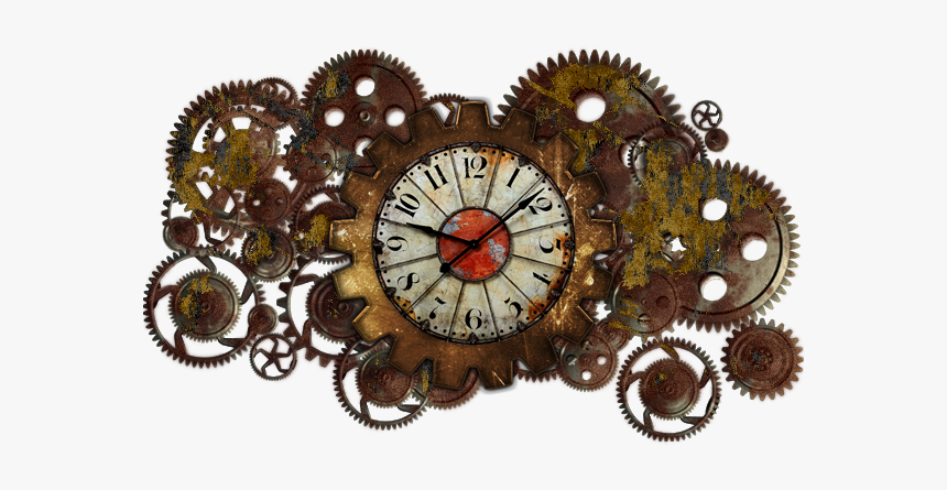 Steampunk Clock Png, Transparent Png, Free Download