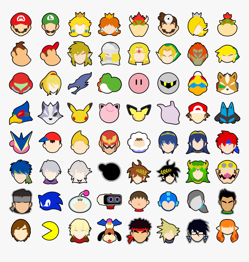 Clip Art Super Smash Bros Ultimate Stickers - Smash Ultimate Stock Icons Png, Transparent Png, Free Download