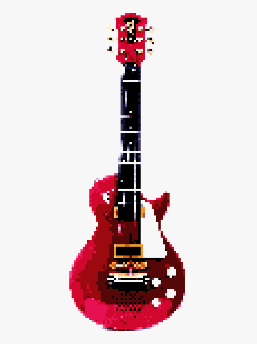 Electric Guitar Pixel Art, HD Png Download, Free Download