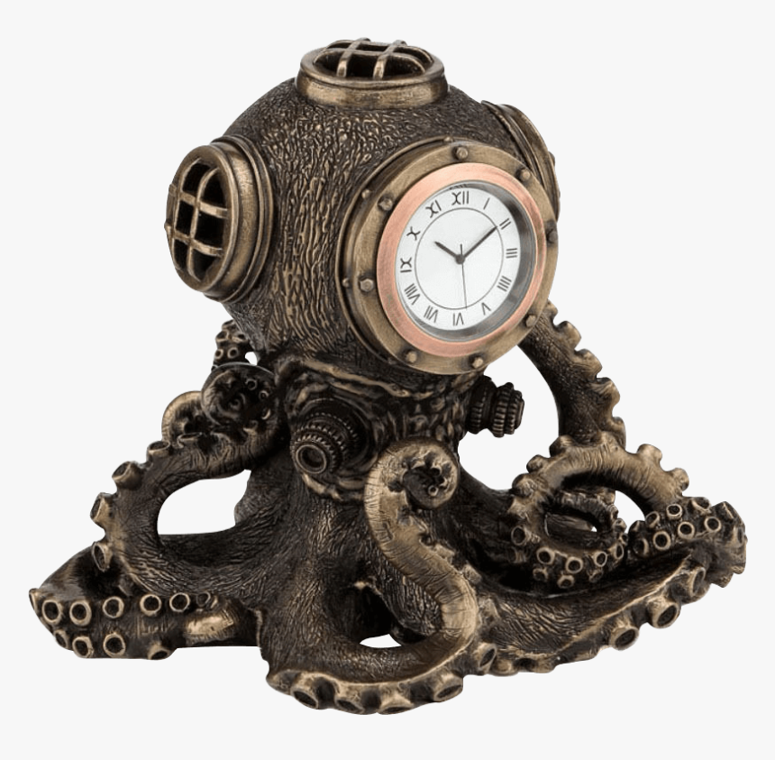 Steampunk Octopus Diving Bell Clock - Octopus Steampunk, HD Png Download, Free Download