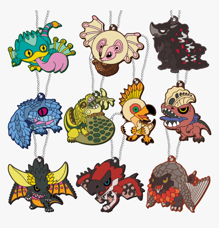 Monster Hunter World Charms Deformed - Monster Hunter Rubber Keychain, HD Png Download, Free Download