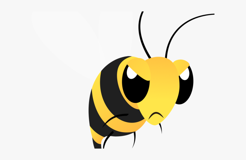 Bumblebee Clipart Mean To Bee - Angry Bee Transparent Background, HD Png Download, Free Download