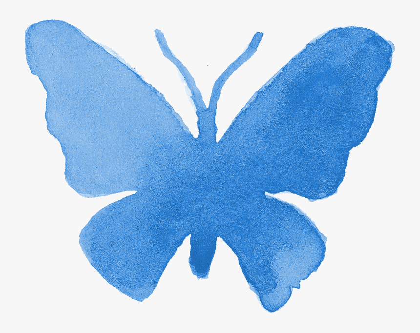 Transparent Background Watercolour Blue Butterfly, HD Png Download, Free Download