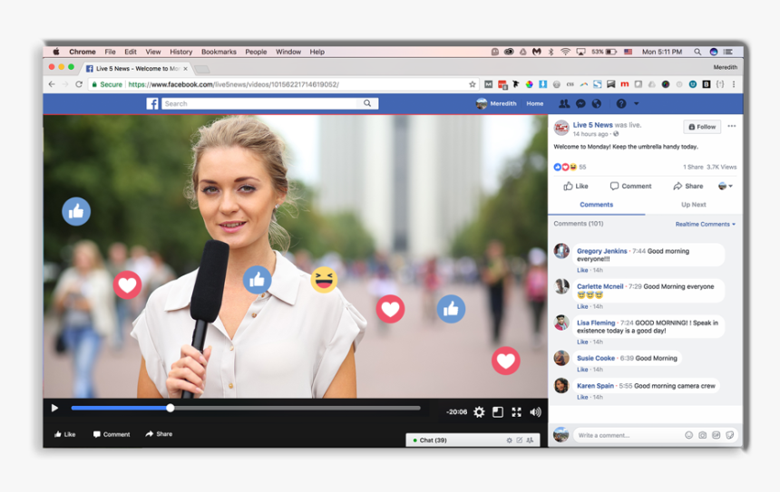 Facebook Live News Report - Live Stream News Facebook, HD Png Download, Free Download