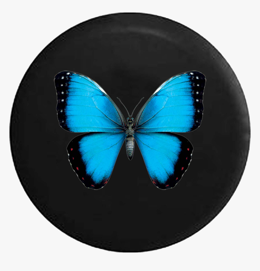 Jeep Liberty Spare Tire Cover With Blue Butterfly - Butterfly Jeep Tire Covers, HD Png Download, Free Download