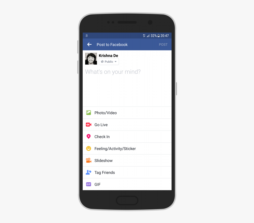 Facebook Live Audio On Android Select The Go Live Button - Create Music  Player In Android Studio, HD Png Download - kindpng