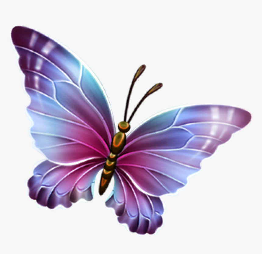 Purple Butterfly Clip Art, HD Png Download, Free Download