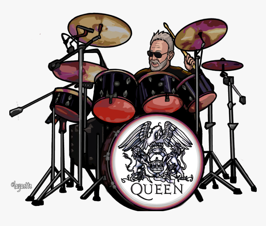 #queen #drummer #drum #drums #rogertaylor #base #beat - Roger Taylor Cartoon Drums, HD Png Download, Free Download