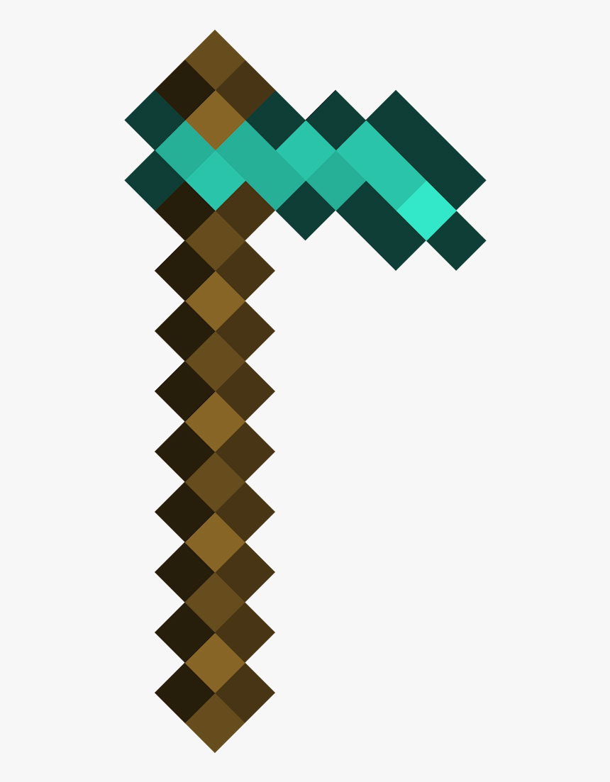 Minecraft Diamond Pickaxe, HD Png Download, Free Download