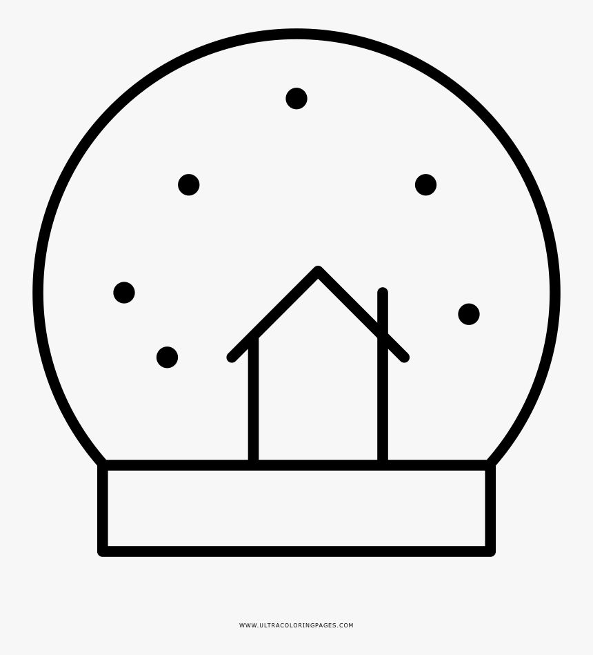 Snowball Coloring Page - Circle, HD Png Download, Free Download