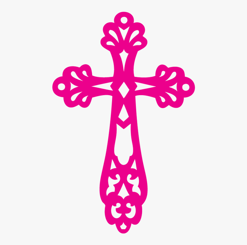 Easter Cross Clip Art - Pink Baptism Cross Clipart, HD Png Download - kin.....
