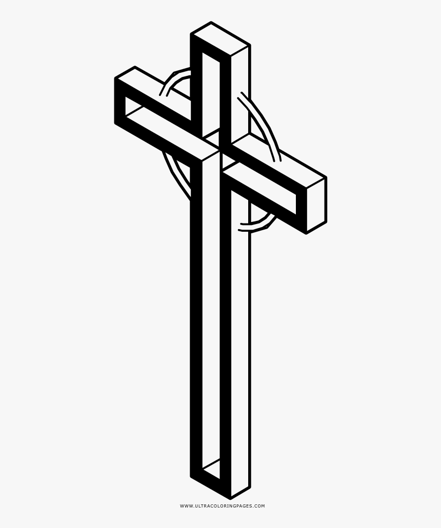 Celtic Cross Coloring Page - Cross, HD Png Download, Free Download