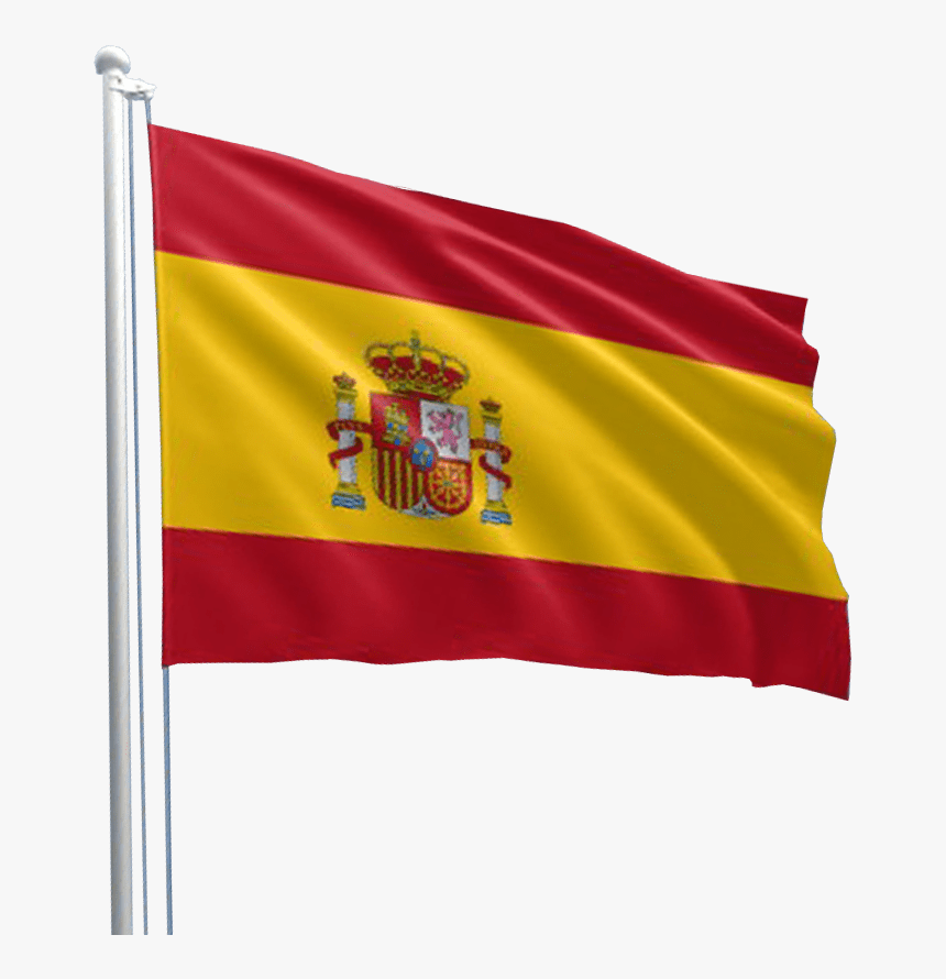 Spanish Flag On Pole Transparent Image - Spanish Flag Transparent Background, HD Png Download, Free Download