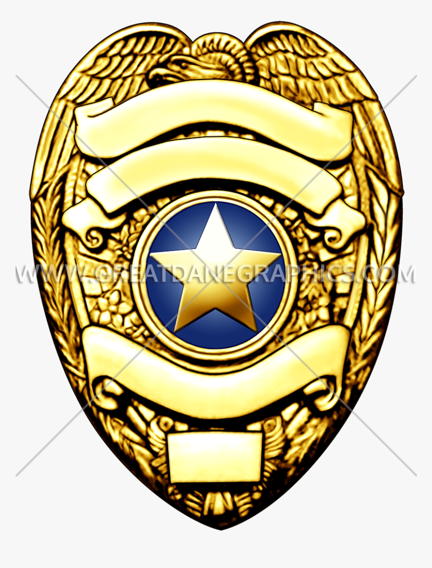 Gold Clipart Police Badge - Gold Police Badge Clipart, HD Png Download, Free Download