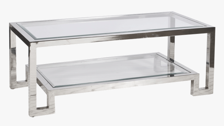 Winston N - Two Tiered Glass And Chrome Coffee Table, HD Png Download, Free Download
