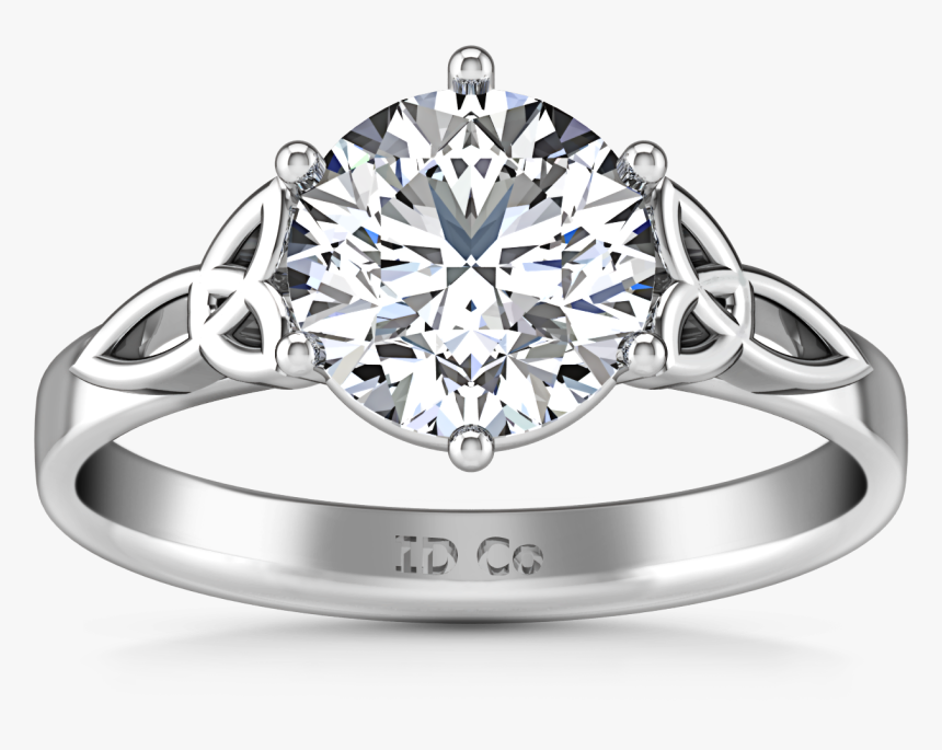 Celtic White Gold Engagement Rings, HD Png Download, Free Download