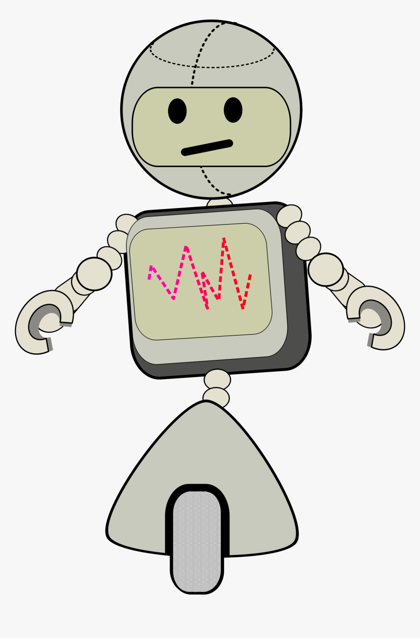 Pac Man Clip Arts - Robot On One Wheel Drawing, HD Png Download, Free Download