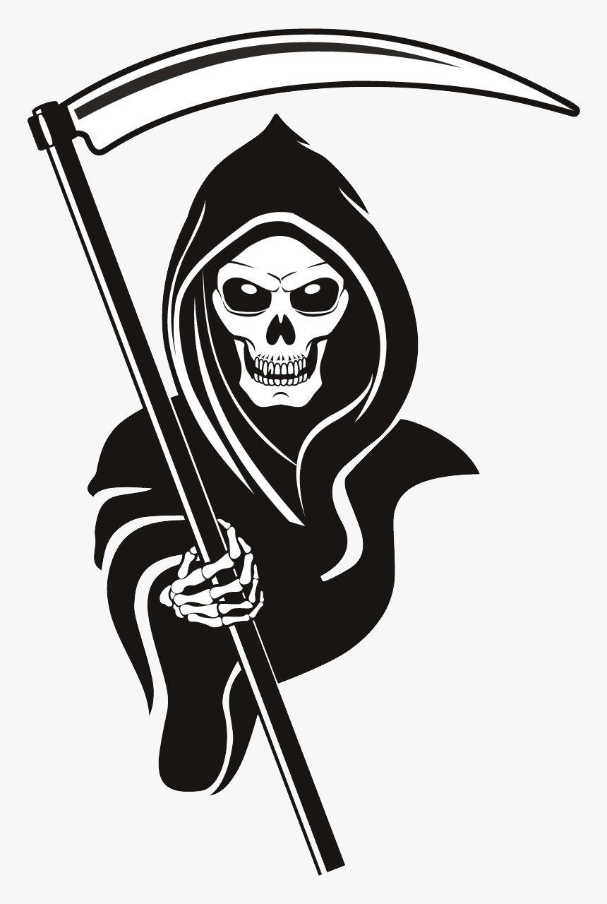 Grim Reaper Black And White, HD Png Download, Free Download