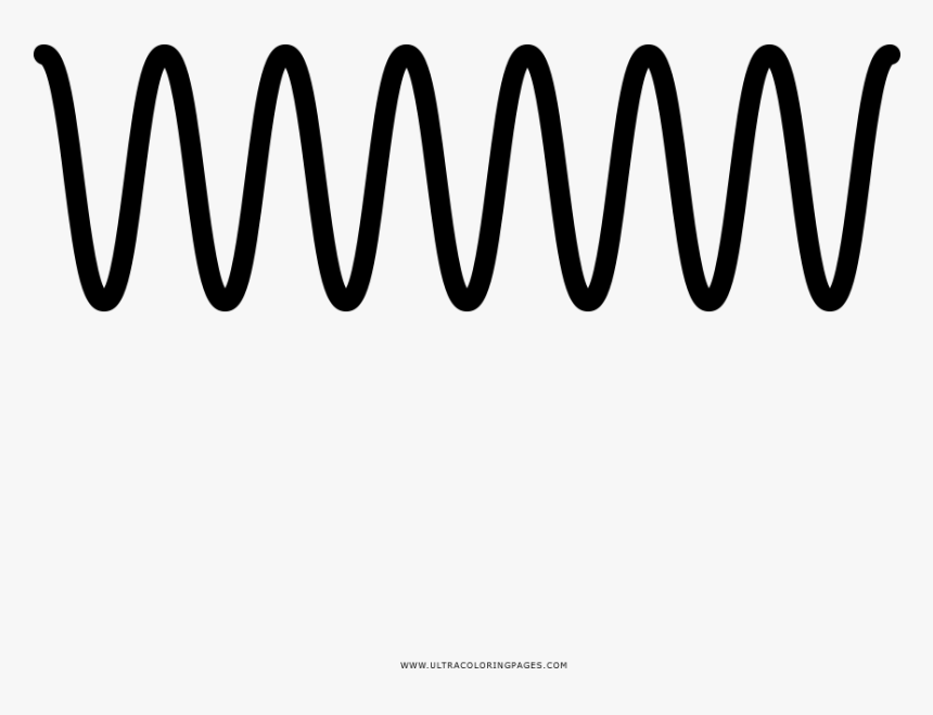 Wavy Line Coloring Page - Calligraphy, HD Png Download - kindpng.
