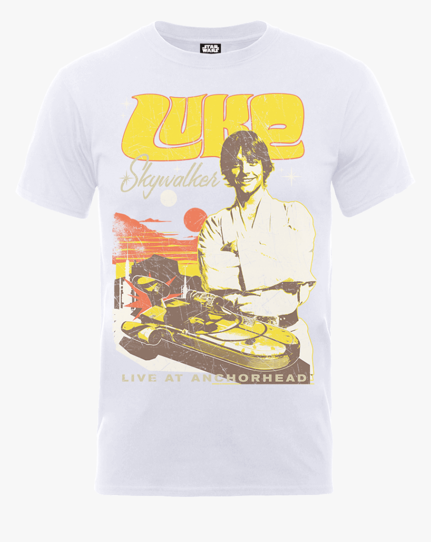 Star Wars Luke Skywalker Rock Poster T-shirt - Luke Skywalker T Shirt, HD Png Download, Free Download