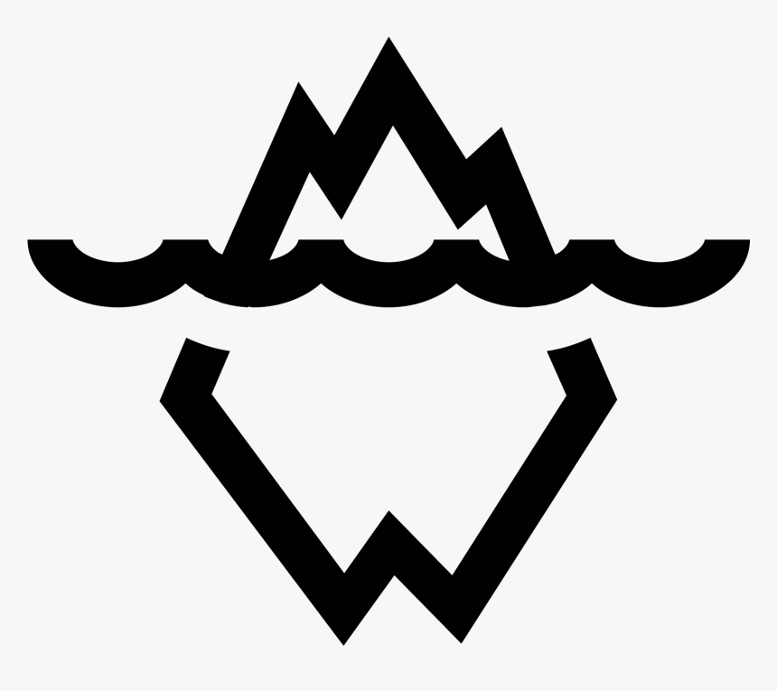 There Is A Wavy Line In The Middle Of This Object - Icon For Iceberg, HD Png Download, Free Download