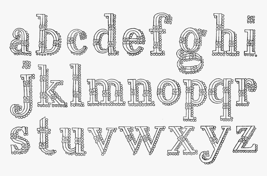 Letter Clipart Floral - Transparent Old Alphabet Png, Png Download, Free Download