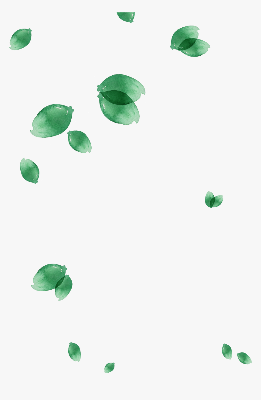 Leaf Watercolor Painting Green - Falling Leaves Watercolor Png, Transparent Png, Free Download