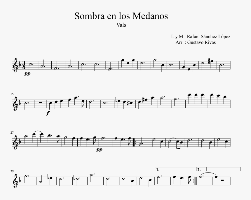 Sombra En Los Medanos Violin Partitura, HD Png Download, Free Download