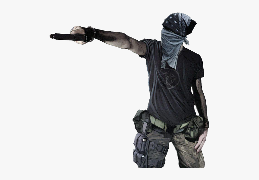 Gangster Png - Black People Hold Guns, Transparent Png, Free Download