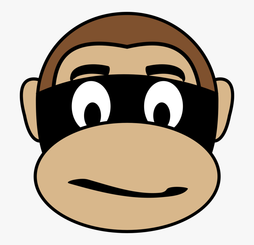 Criminal, Face, Gangster, Monkey - Monkey Face Clipart, HD Png Download, Free Download