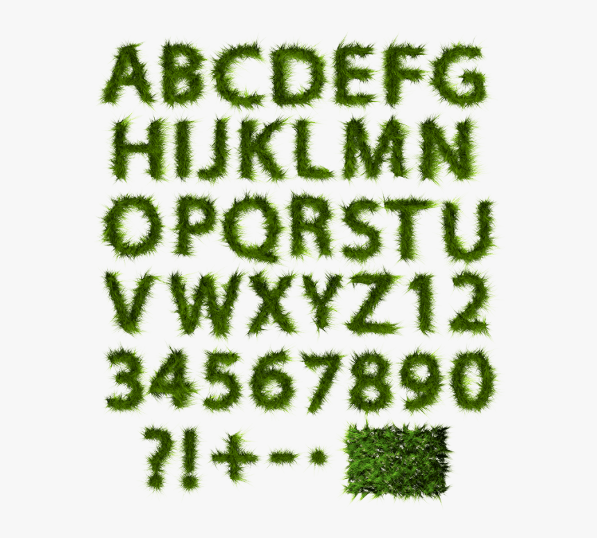 Grass Green Font - Grass Letters Font Ttf, HD Png Download, Free Download