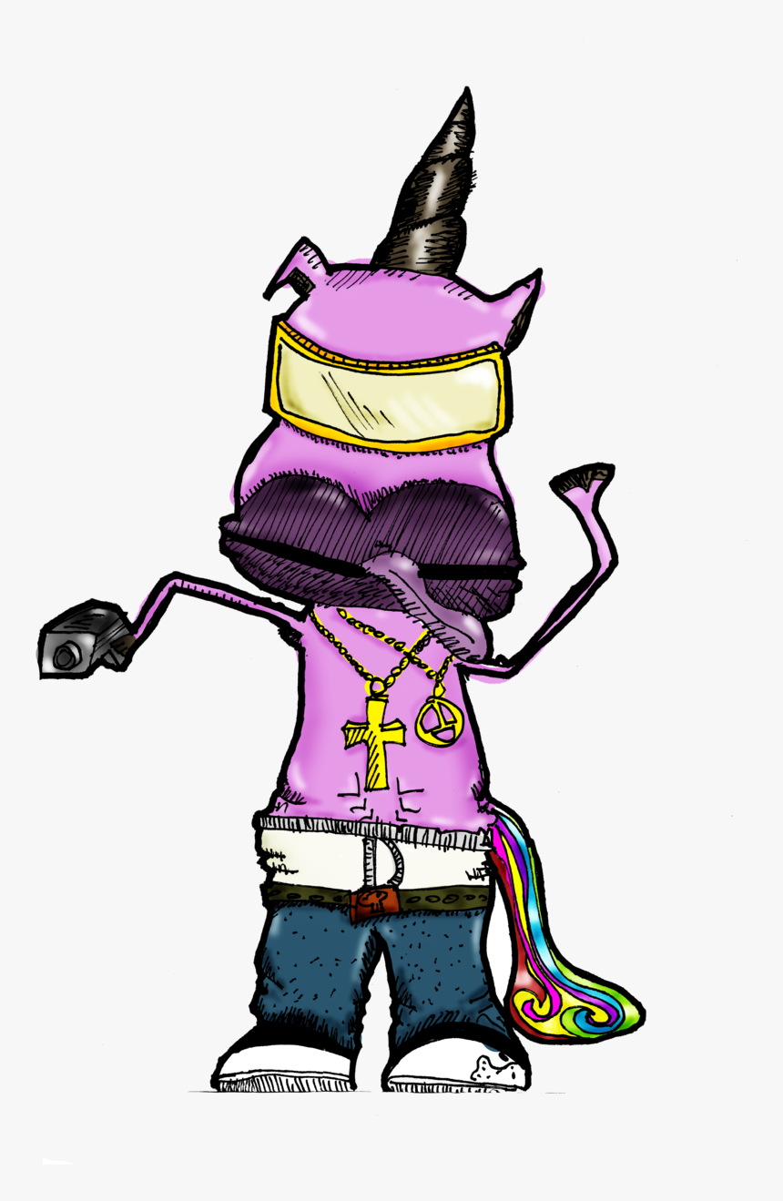 Drawing Gangsters Cartoon Character - Gangster Unicorn Drawings, HD Png Download, Free Download